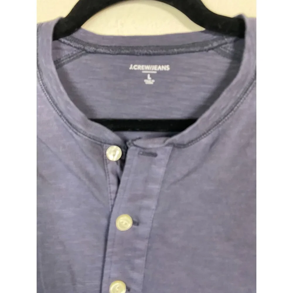 J. Crew Mens Long Sleeve Blue Shirt Large Casual Cotton Classic Capsule
